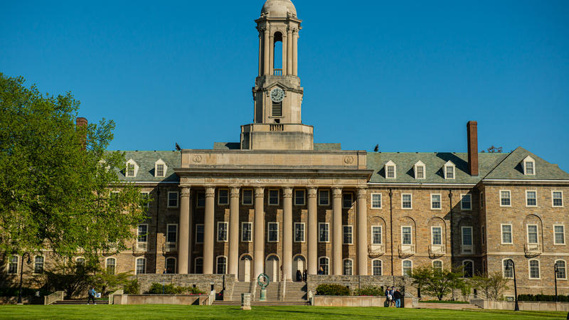 A view of the front of Old Main