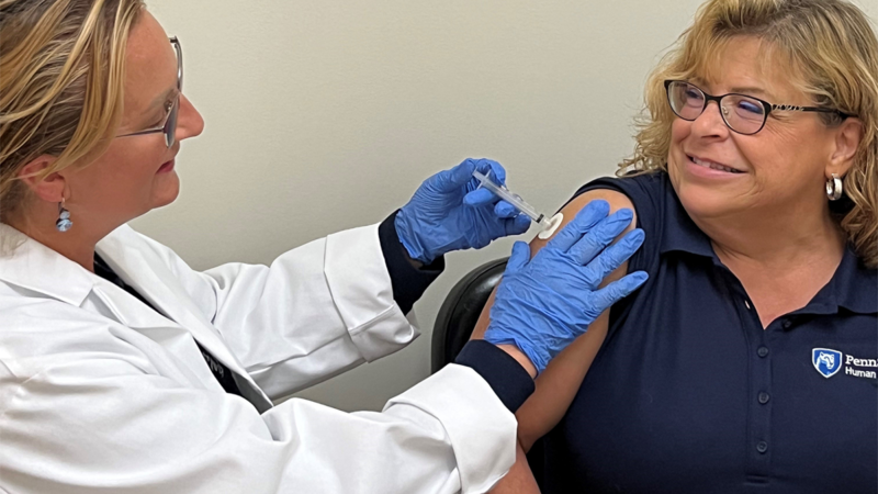 Employee Getting Flu Shot