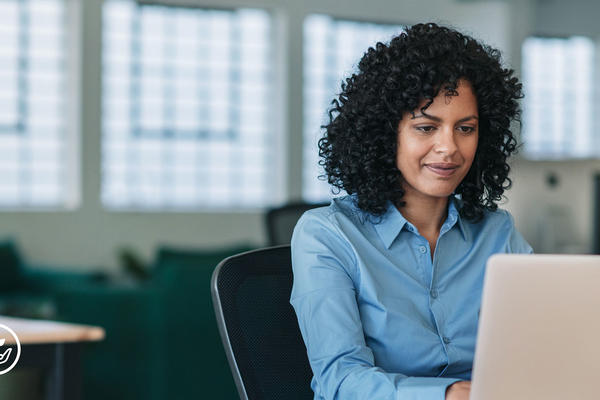 person on a computer