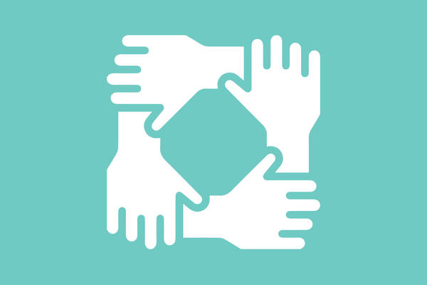 Icon of hands holding each other